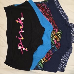 PINK Victoria's Secret Panties - Black, Blue, Multicolor